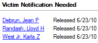 Jail Management Software Victim Notification Tracking